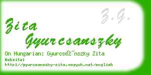 zita gyurcsanszky business card